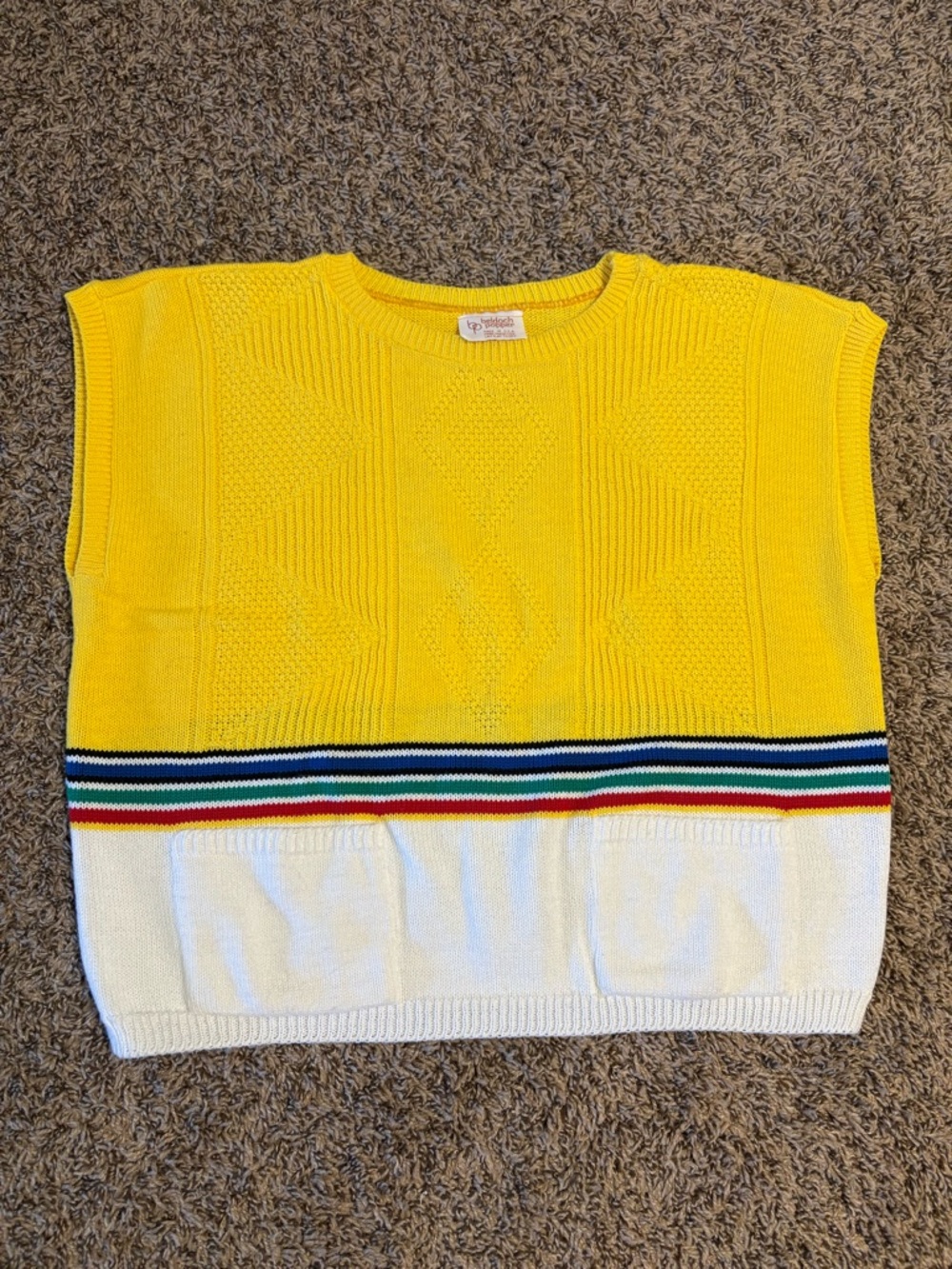 Vintage Beldoch Popper Sleeveless Sweater Top